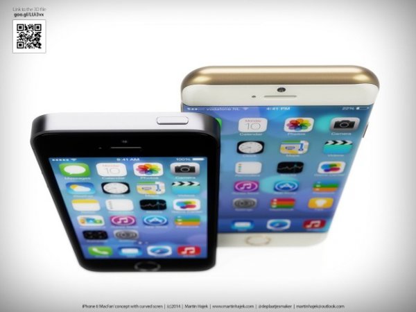 Как выглядит iPhone 6 с закругленными краями и изогнутым дисплеем