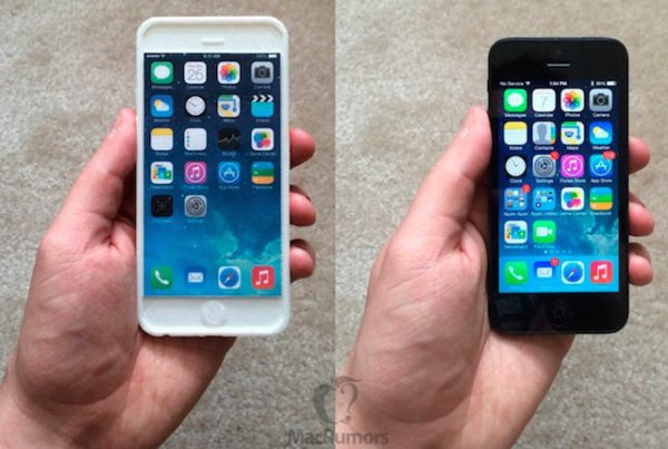 Макет iPhone 6 сравнили с нынешними устройствами Apple