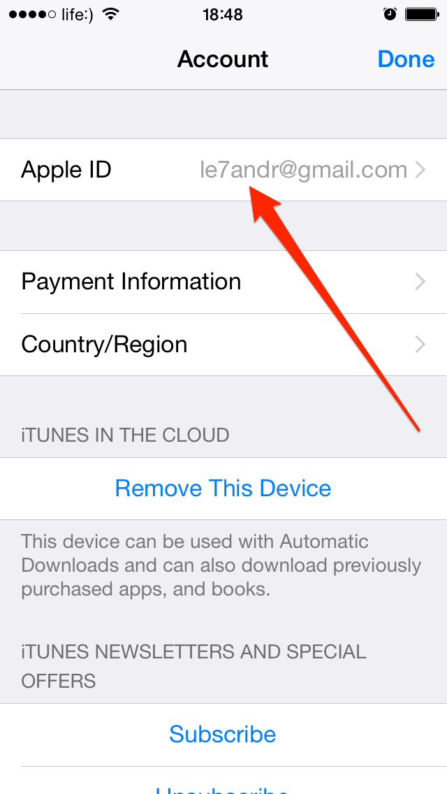 Изменение Apple ID через настройки на iPhone