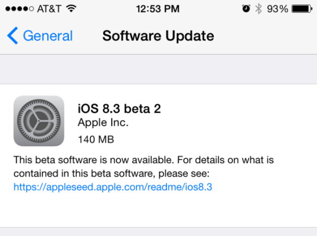Apple выпустила новую бета-версию iOS 8.3 для разработчиков и публичных бета-тестеров