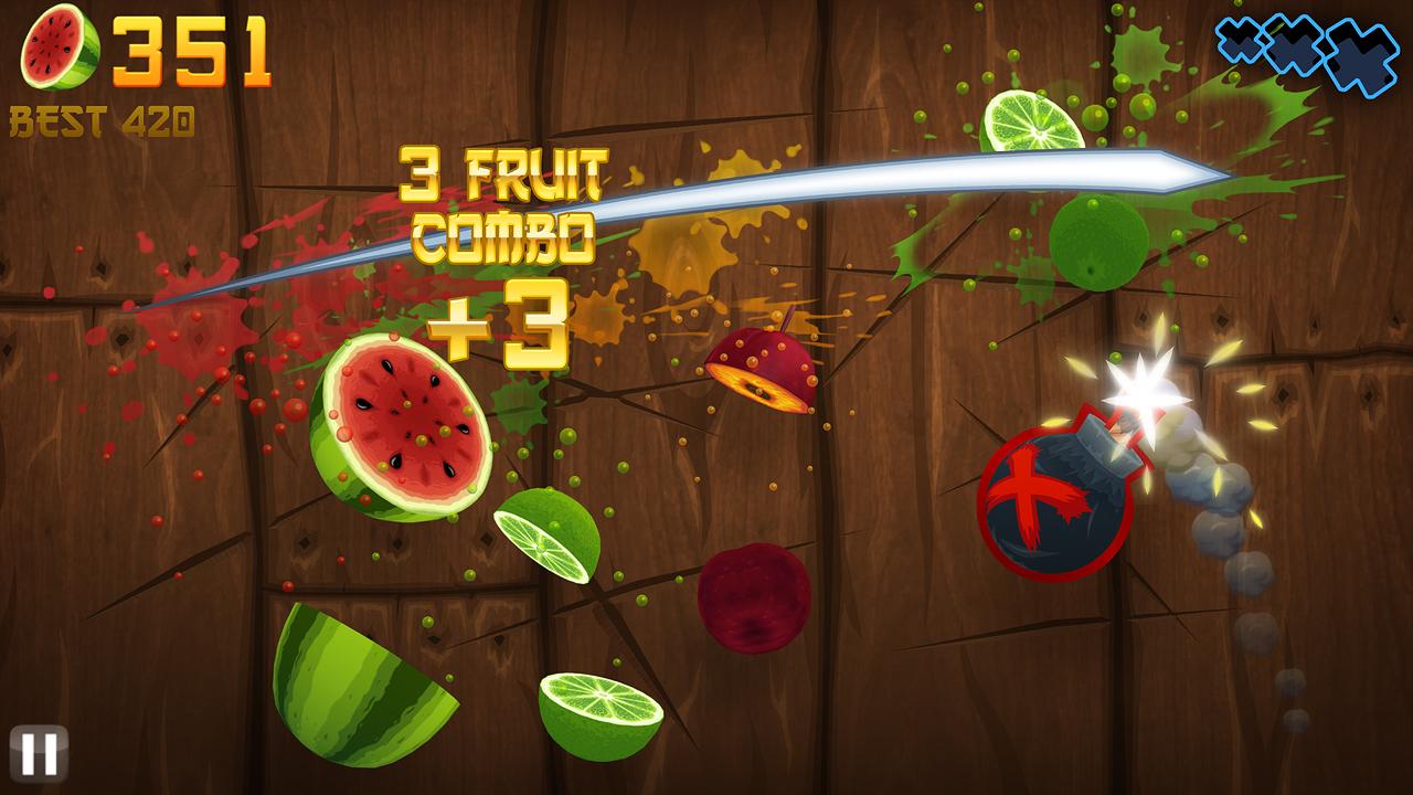 Игровой процесс Fruit Ninja HD