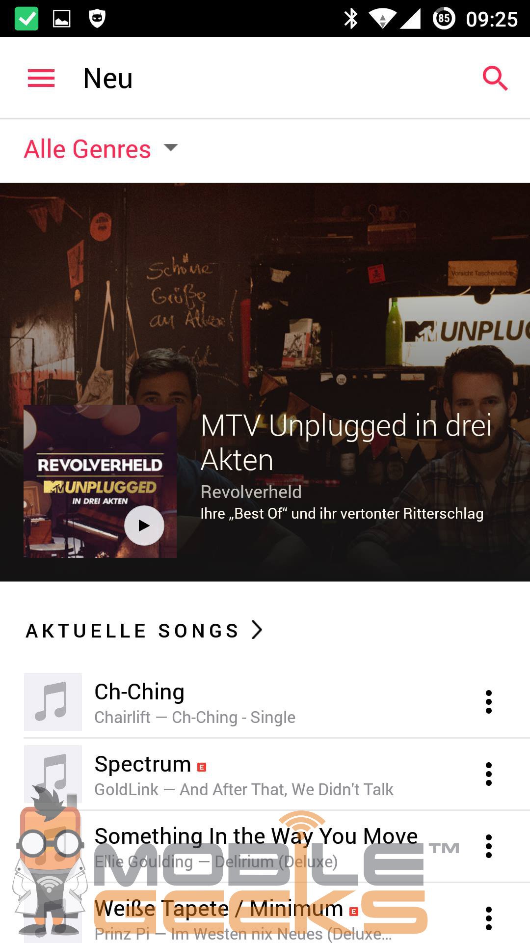 Скриншоты Apple Music для Android